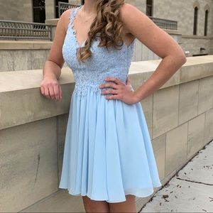 Sky Blue Homecoming Dress